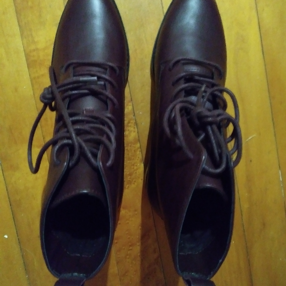 Womens Genuine Leather Combat Boots 8